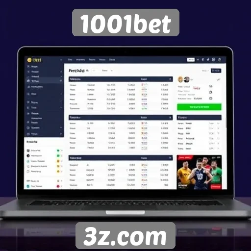 Análise da interface do usuário do site 1001bet